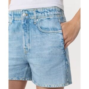 Rag & Bone Miramar Cotton Terry Walking Shorts Kacy Light Wash Denim Blue Medium